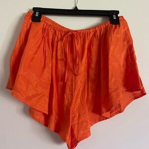 Anthropologie Maeve Silky Chemisette Shorts - Orange